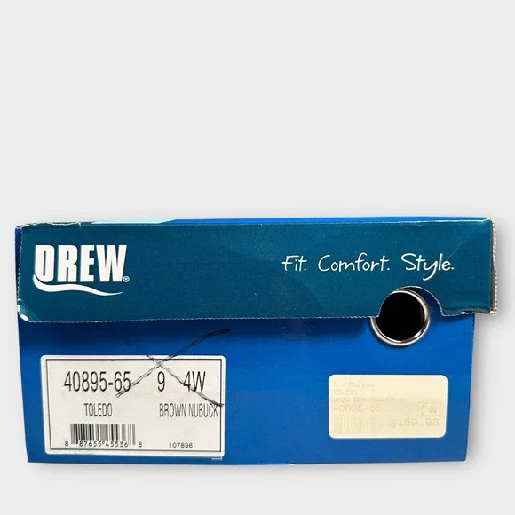 Drew Toledo Shoes 40895-65 Mens 9 4W Wide Brown Leather Dri-Lex Lace Up Casual - Picture 8 of 11